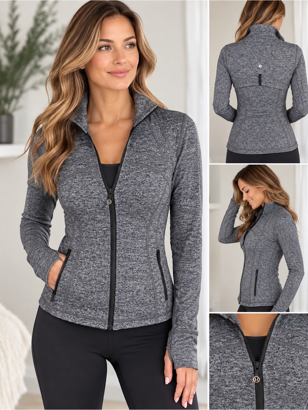 Lululemon Define Jacket Luon in
Heathered Black Gray Size 4